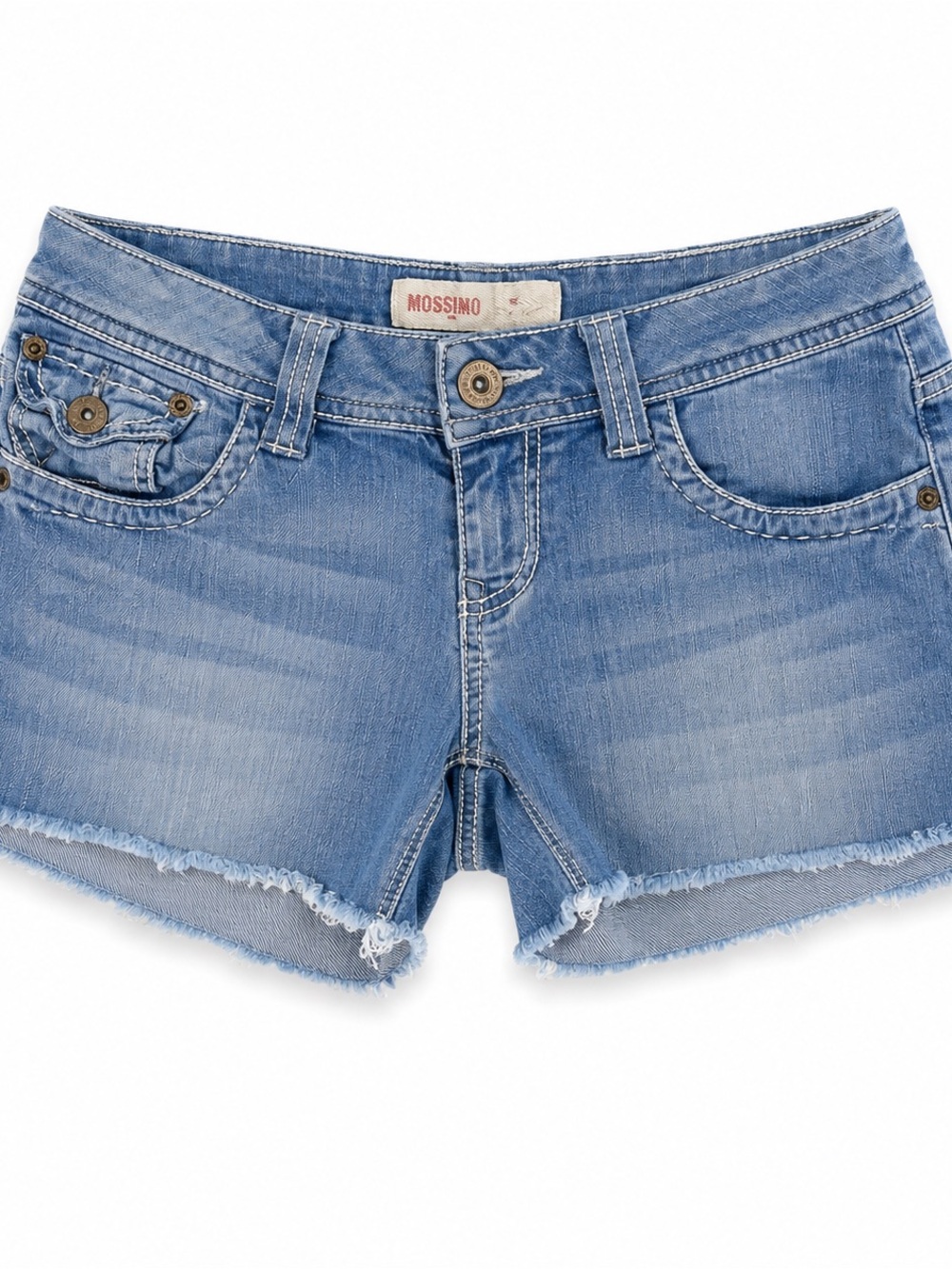 Mossimo Supply Co. Light Blue Frayed Hem Denim Shorts